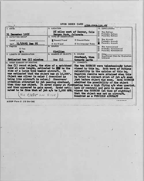 First page of 1955.12 - 7340141 - 25 Miles West Of Denver, Colo Bergen Park, Colorad
