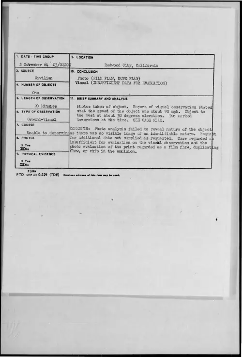 First page of 1964-11-8716318-RedwoodCity-California