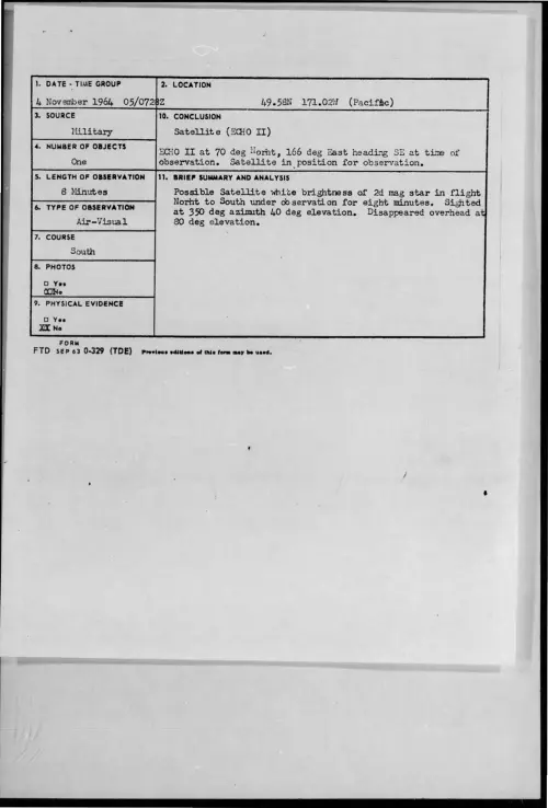 First page of 1964-11-8716438-49-58N171-02W-Pacific-