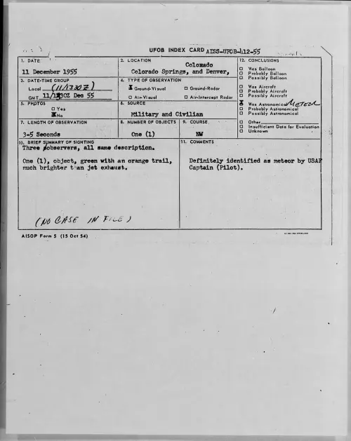 First page of 1955.12 - 7340034 - Colorado Springs, and Denver, Colorado