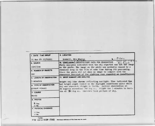 First page of 1964-03-8689084-Roswell-NewMexico