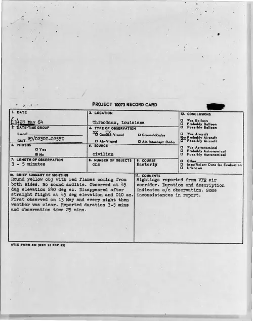 First page of 1964-05-8708880-Thibodaux-Louisiana