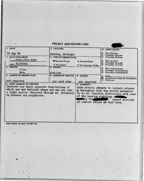 First page of 1964-05-8706797-Lansing-Michigan