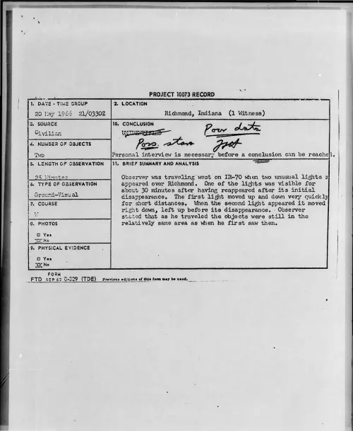First page of 1966-05-7092419-Richmond-Indiana