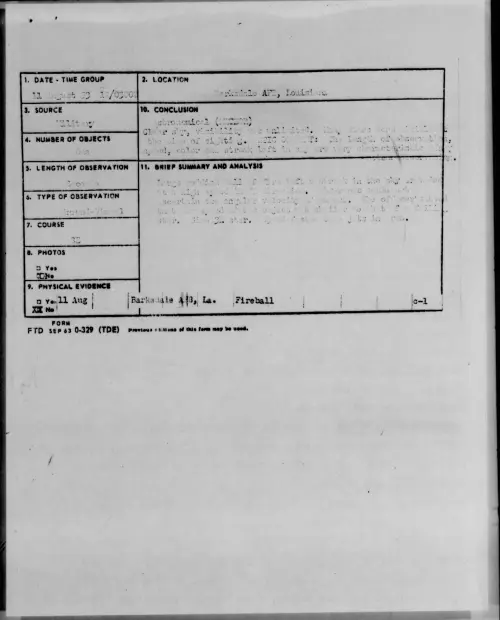 First page of 1953.08 - 6979423 - Barksdale AFB, Louisiana