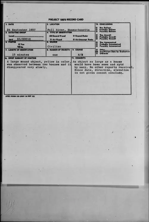 First page of 1957.09 - 6968880 - Fall River, Massachusetts