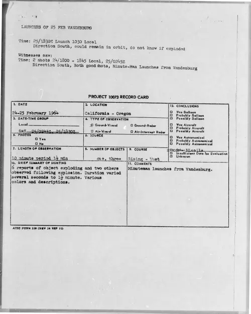 First page of 1964-02-8686799-California-Oregon