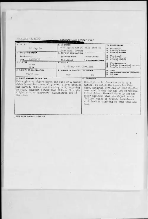 First page of 1960.09 - 8230186 - Washington and 50 mile area of Portland, Oregon