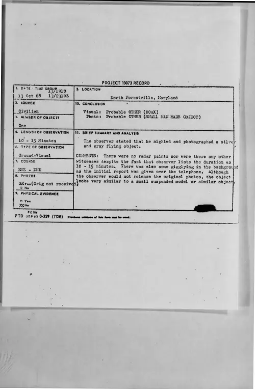 First page of 1968-10-9678270-NorthForestville-Maryland