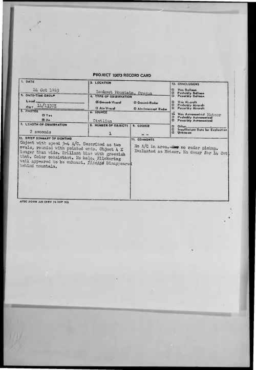 First page of 1963-10-9735784-LookoutMountain-Oregon