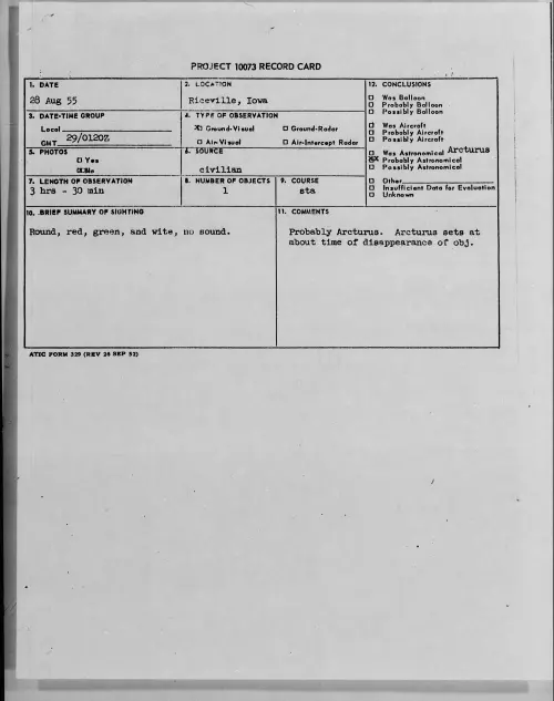 First page of 1955.08 - 7339489 - Riceville, Iowa