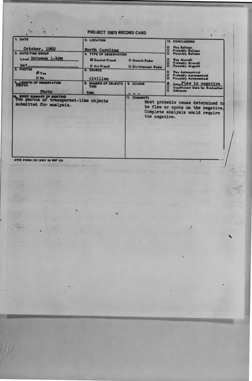 First page of 1962-10-8725589-NorthCarolina