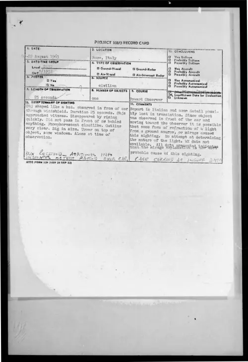 First page of 1963-08-9733137-Rome-Italy