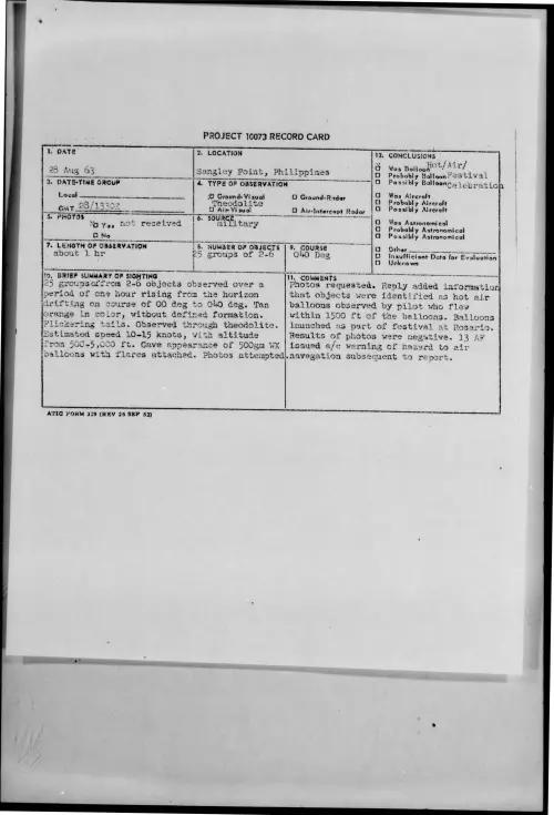 First page of 1963-08-9733433-SangleyPoint-Philippines
