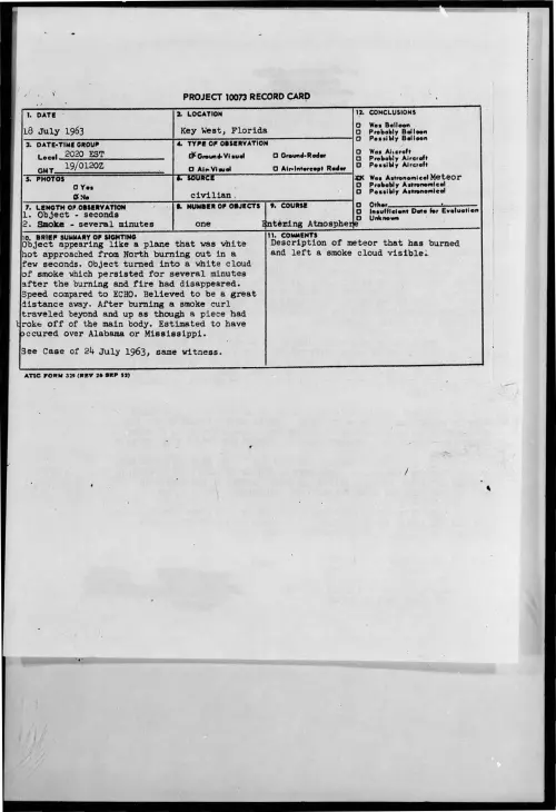First page of 1963-07-8676724-KeyWest-Florida