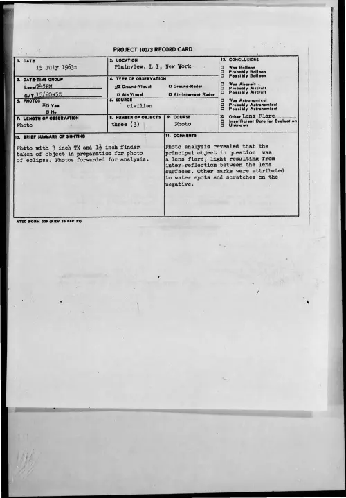 First page of 1963-07-8674198-Plainview-LI-NewYork