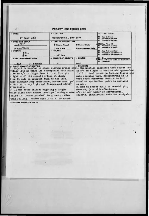 First page of 1963-07-8677150-Cooperstown-NewYork