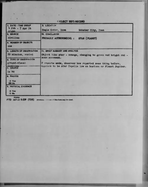 First page of 1954.02 - 6779887 - Eagle Grove, Iowa
