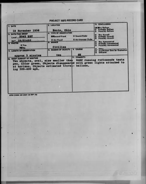 First page of 1956.11 - 7074058 - Xenia, Ohio