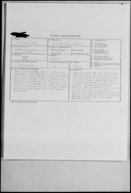 First page of 1960.11 - 8601320 - Sault Ste Marie, Michigan