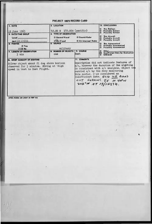 First page of 1963-06-8667699-42-20N172-00W-Pacific-