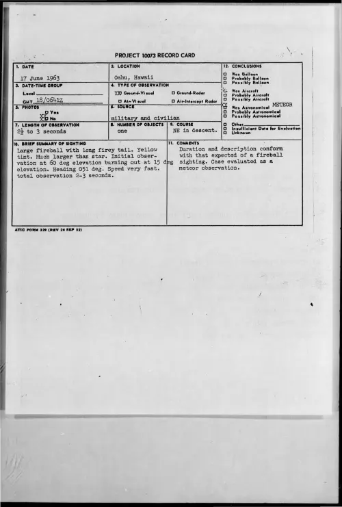 First page of 1963-06-8666540-Oahu-Hawaii