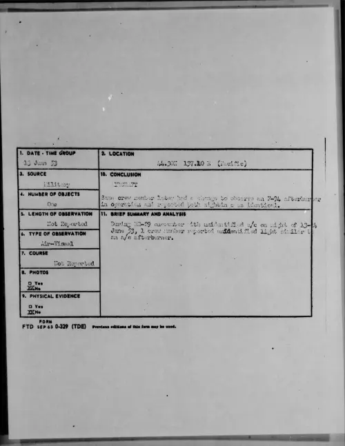 First page of 1953.06 - 6385272 - 44.30 N 137.10 E (Pacific)