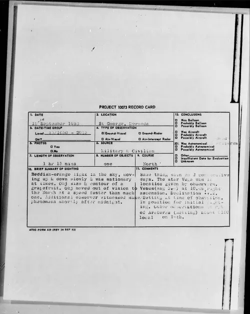 First page of 1958.09 - 7197996 - St. George, Bermuda