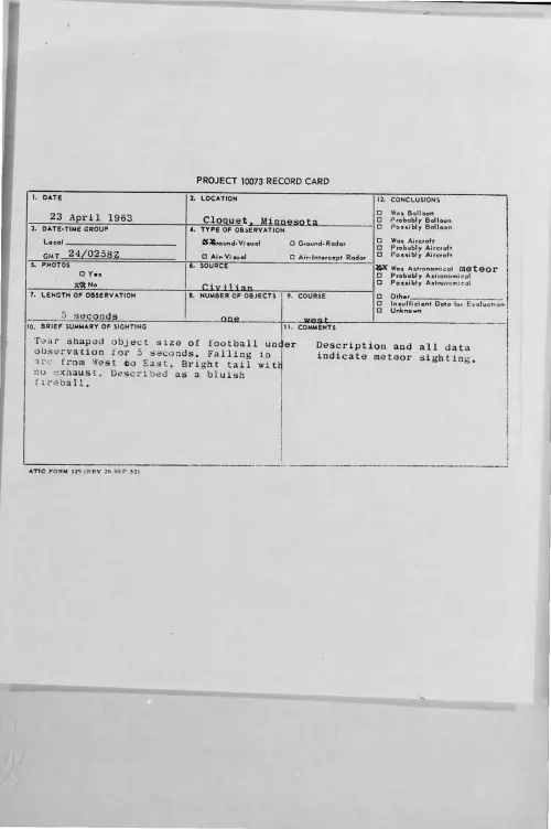 First page of 1963-04-9317161-Cloquet-Minnesota