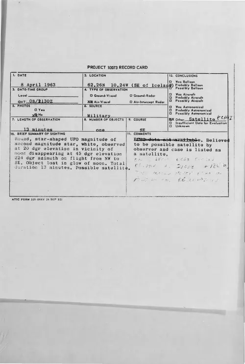 First page of 1963-04-9317072-62-26N10-24W-SEofIceland-