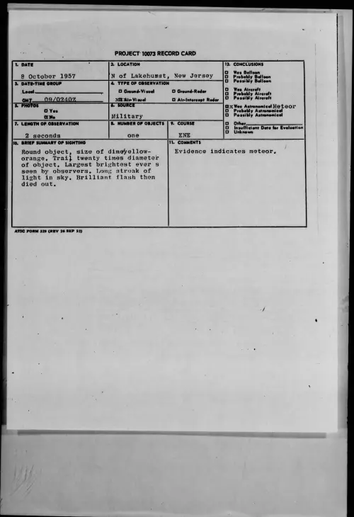 First page of 1957.10 - 6971237 - N of Lakehurst, New Jersey