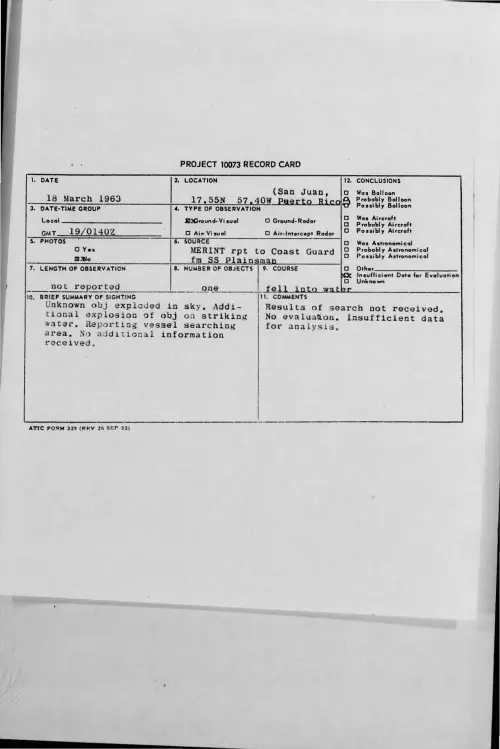 First page of 1963-03-9316919-17-55N57-40W-SanJuan-PuertoRico-