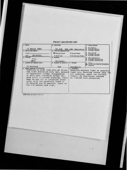 First page of 1963-03-9316873-03-45S168-19W-Pacific-