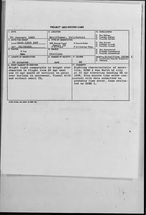 First page of 1963-01-9316610-Bellflower-California