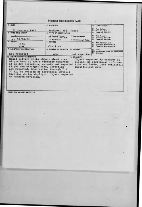 First page of 1963-01-9316605-RockportAFS-Texas