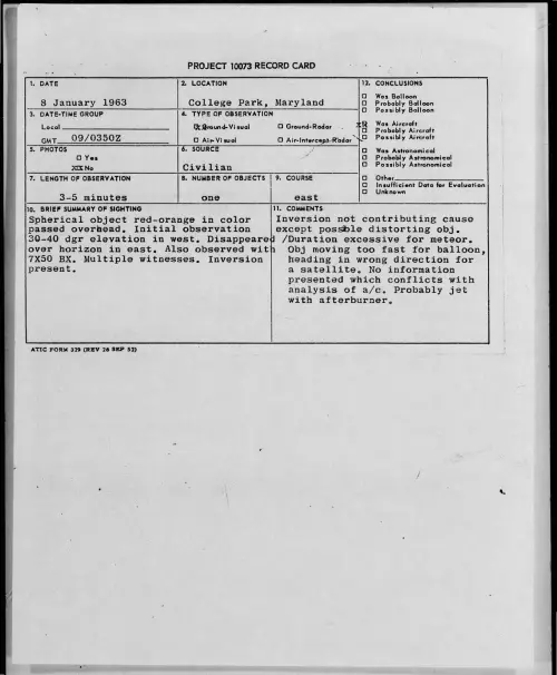 First page of 1963-01-9316570-CollegePark-Maryland