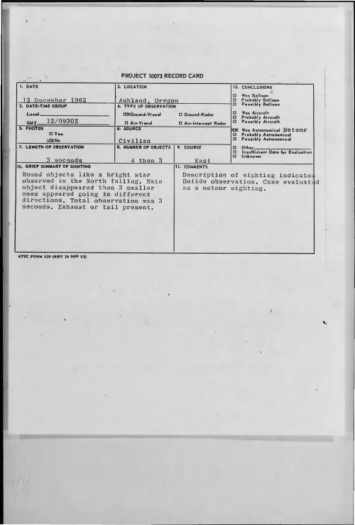 First page of 1962-12-9316443-Ashland-Oregon