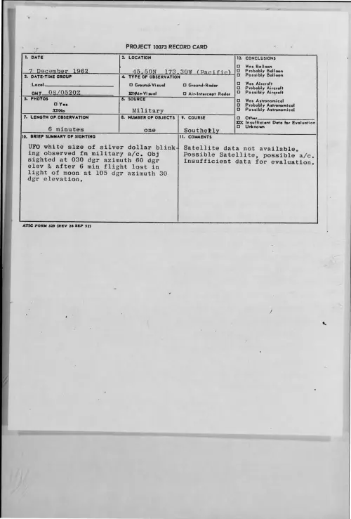 First page of 1962-12-9316426-45-50N173-30W-Pacific-