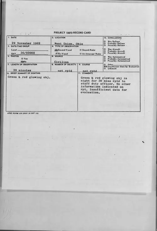 First page of 1962-11-9316333-WestUnion-Ohio