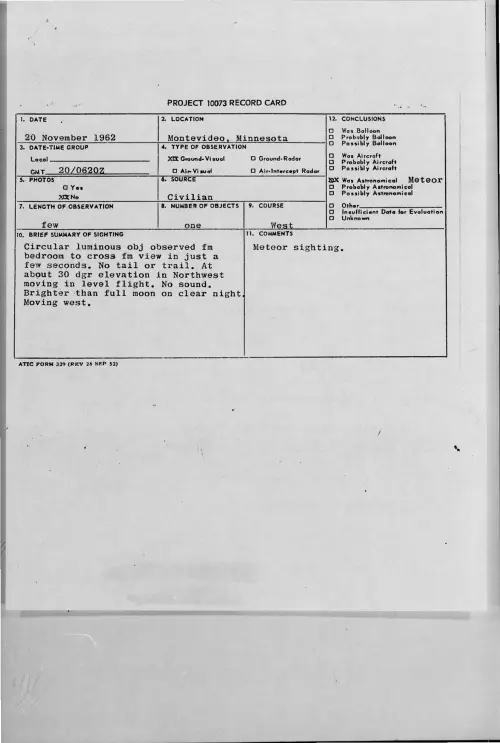 First page of 1962-11-9316291-Montevideo-Minnesota