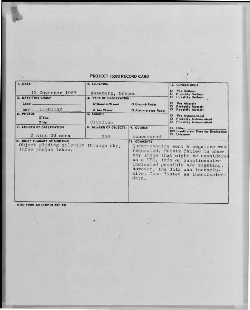 First page of 1961-11-8697026-Roseburg-Oregon