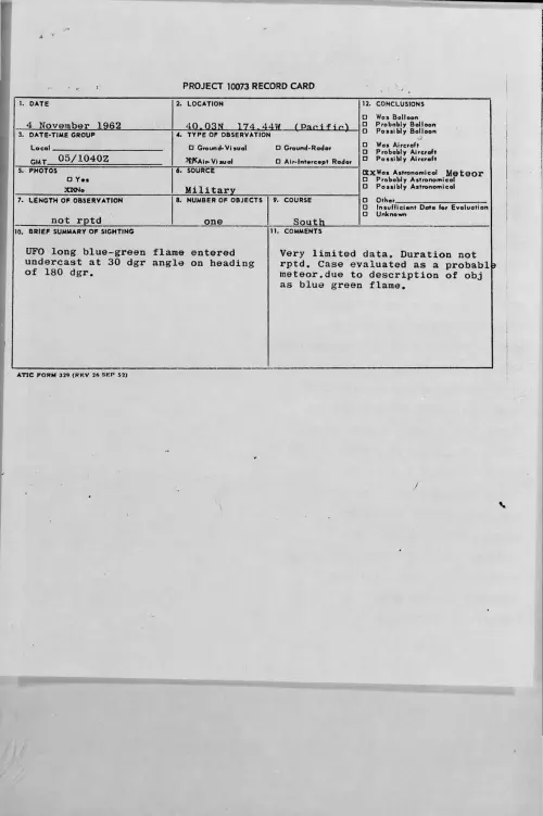 First page of 1962-11-9316212-40-03N174-44W-Pacific-