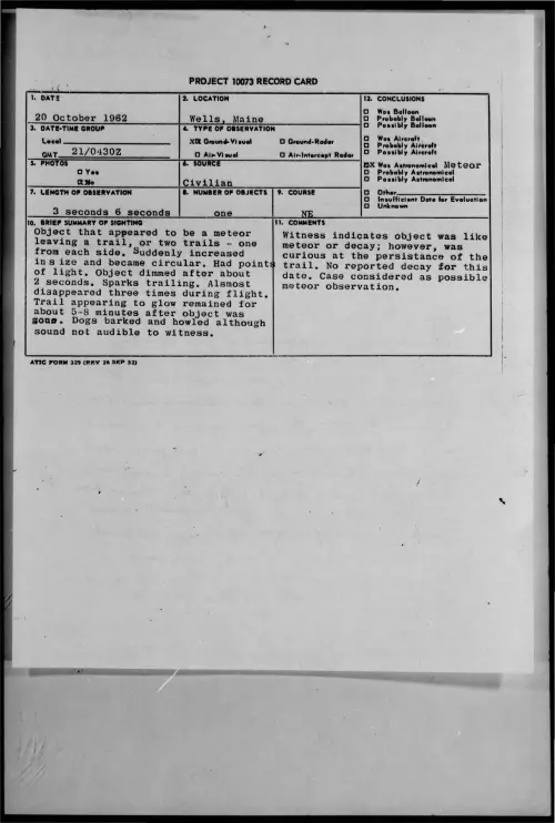 First page of 1962-10-8726536-Wells-Maine