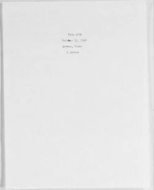First page of 1958.10 - 6975153 - Laredo, Texas (#6102)