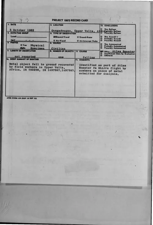 First page of 1962-10-8725974-Ouagadougou-UpperVolta-Africa