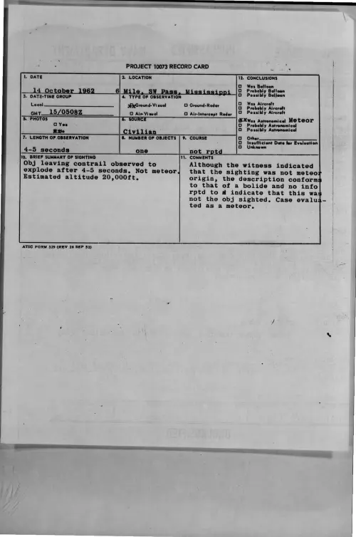 First page of 1962-10-8726250-6Mile-SWPass-Mississippi