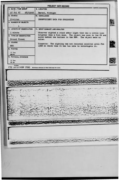 First page of 1967-07-7572793-Durand-Michigan
