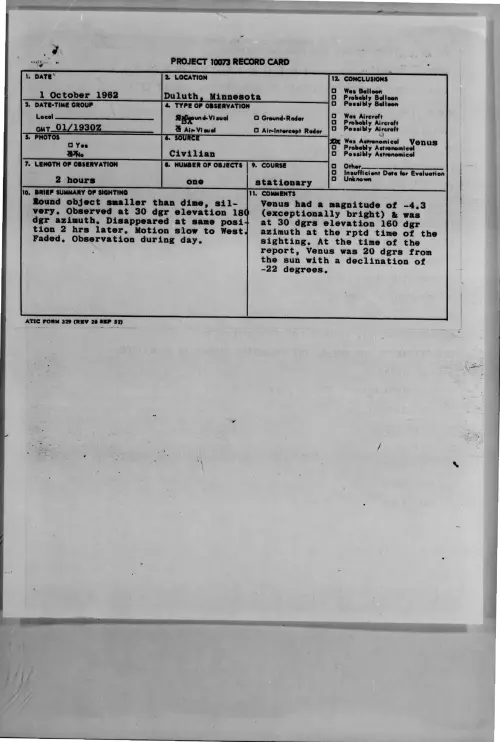 First page of 1962-10-8725650-Duluth-Minnesota