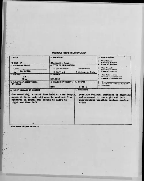 First page of 1955.10 - 7339593 - Glenwood, Iowa