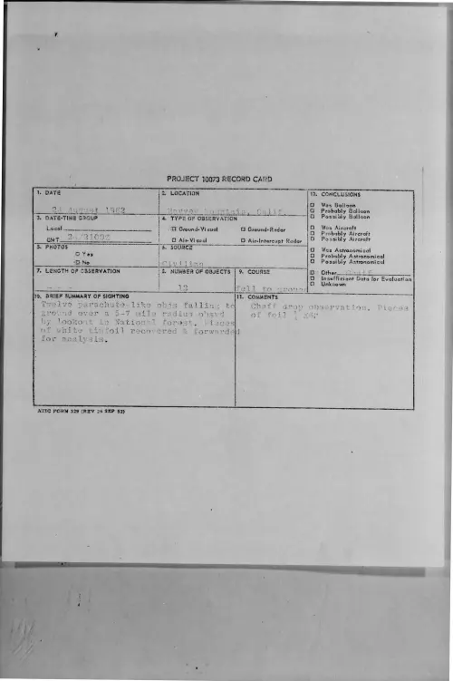 First page of 1962-08-8723019-HarveyMountain-Calif